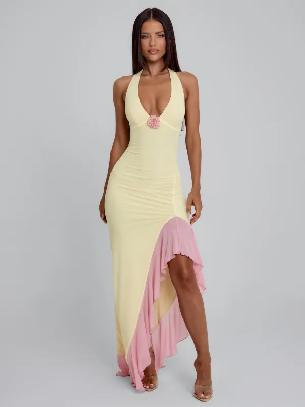 VIRGINIA MAXI DRESS YELLOW made by Outcast Clothing