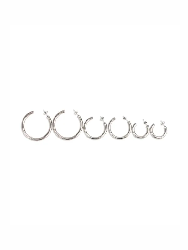 LIOR 3 PAIR EARRING SET SILVER made by Outcast Clothing