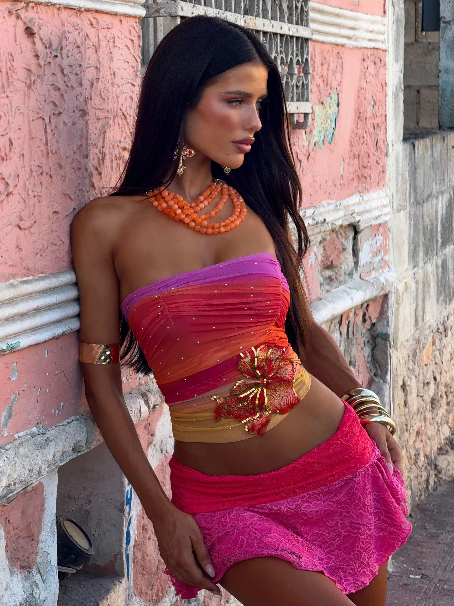 HALLIE TOP OCEAN SUNSET sold by Outcast Clothing product image thumbnail 3