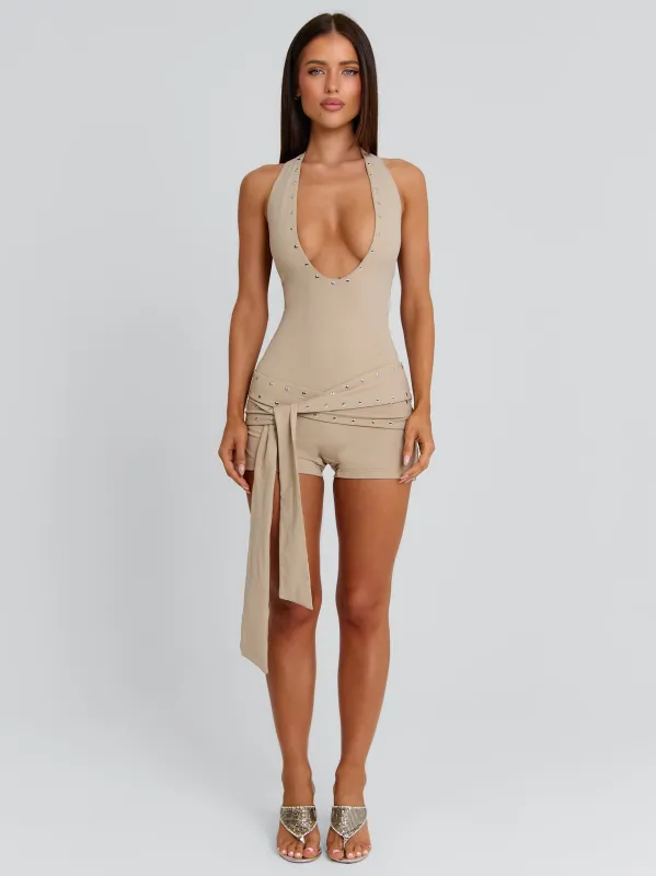 TRACI PLAYSUIT STONE made by Outcast Clothing