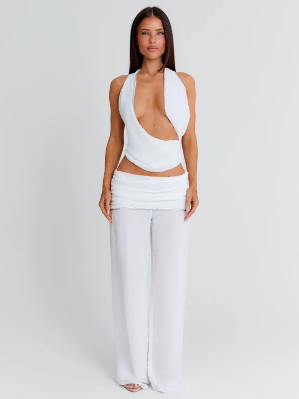DANNA PANT WHITE made by Outcast Clothing