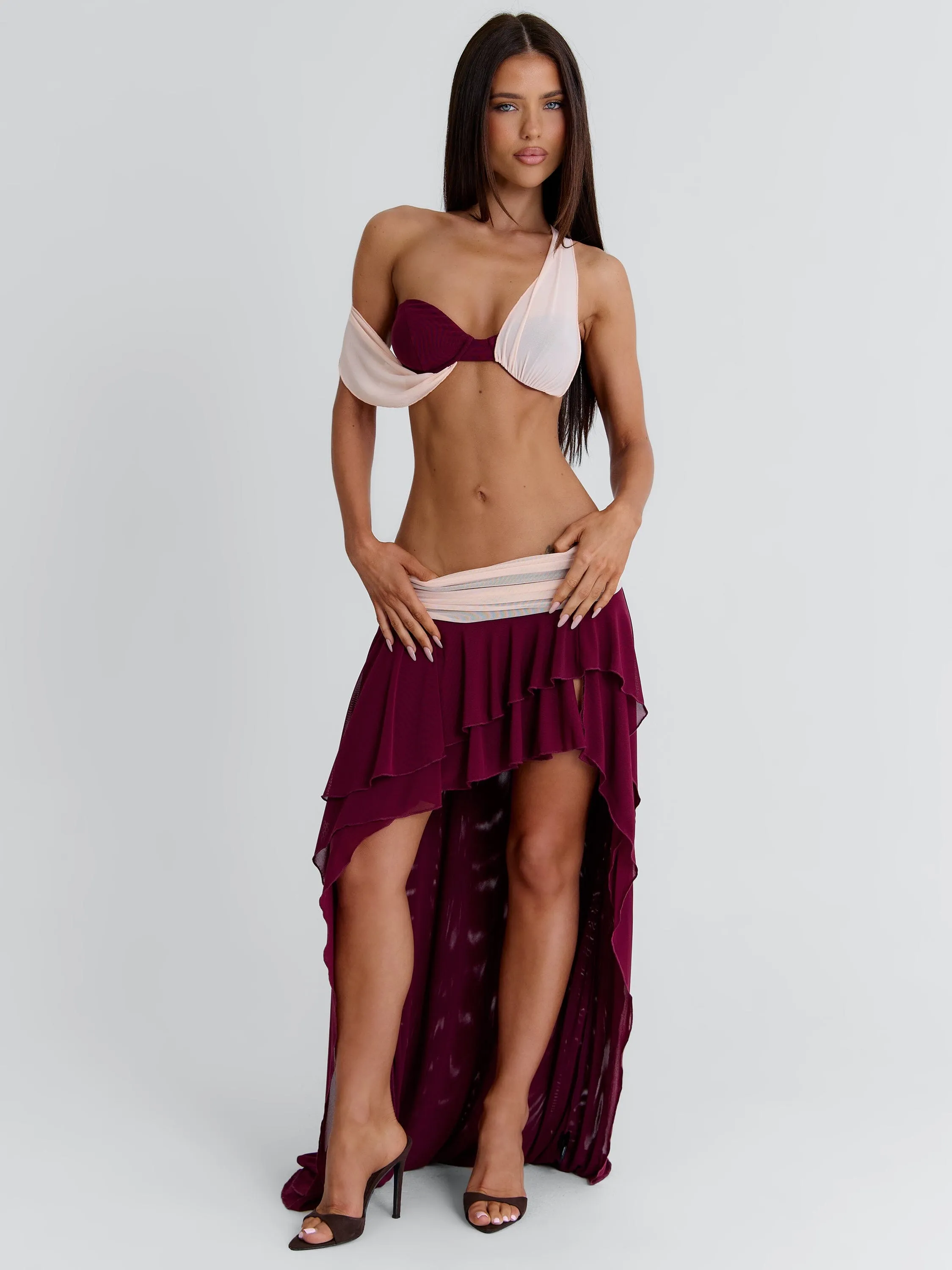 JADAI CROP TOP WINE sold by Outcast Clothing product image thumbnail 2