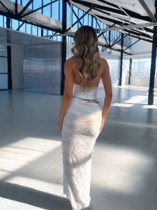 ELI MAXI SKIRT WHITE sold by Outcast Clothing