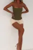 SOLA MESH CORSET TOP KHAKI sold by Outcast Clothing