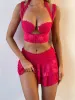 XENIA MINI SKIRT RASPBERRY sold by Outcast Clothing