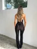 SAWYER JUMPSUIT BLACK BURNOUT sold by Outcast Clothing