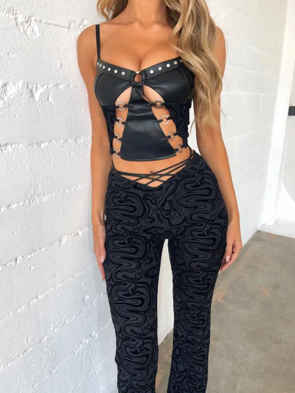 ASTRID TOP BLACK sold by Outcast Clothing