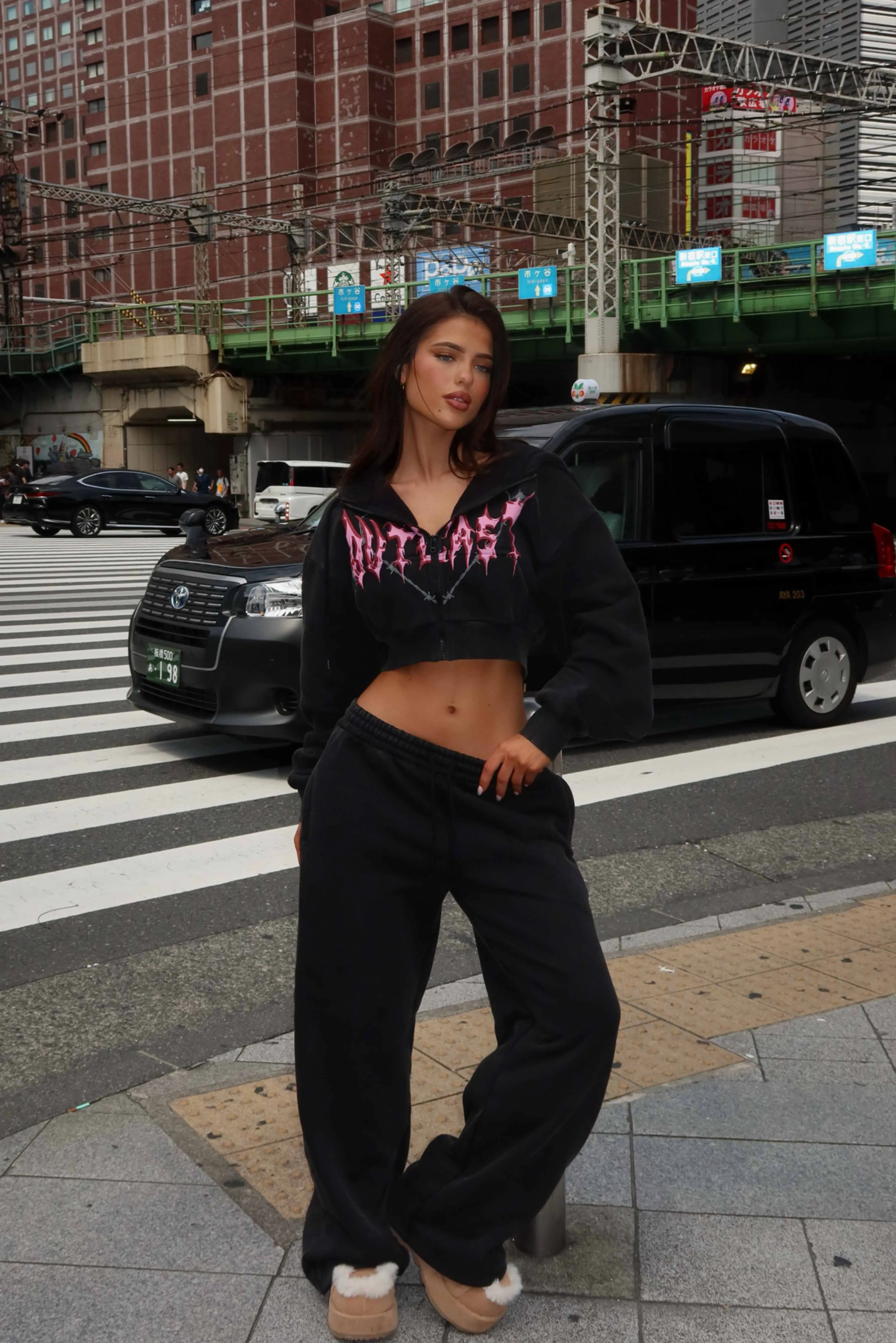 NYA CROPPED HOODIE WASHED BLACK sold by Outcast Clothing product image thumbnail 4