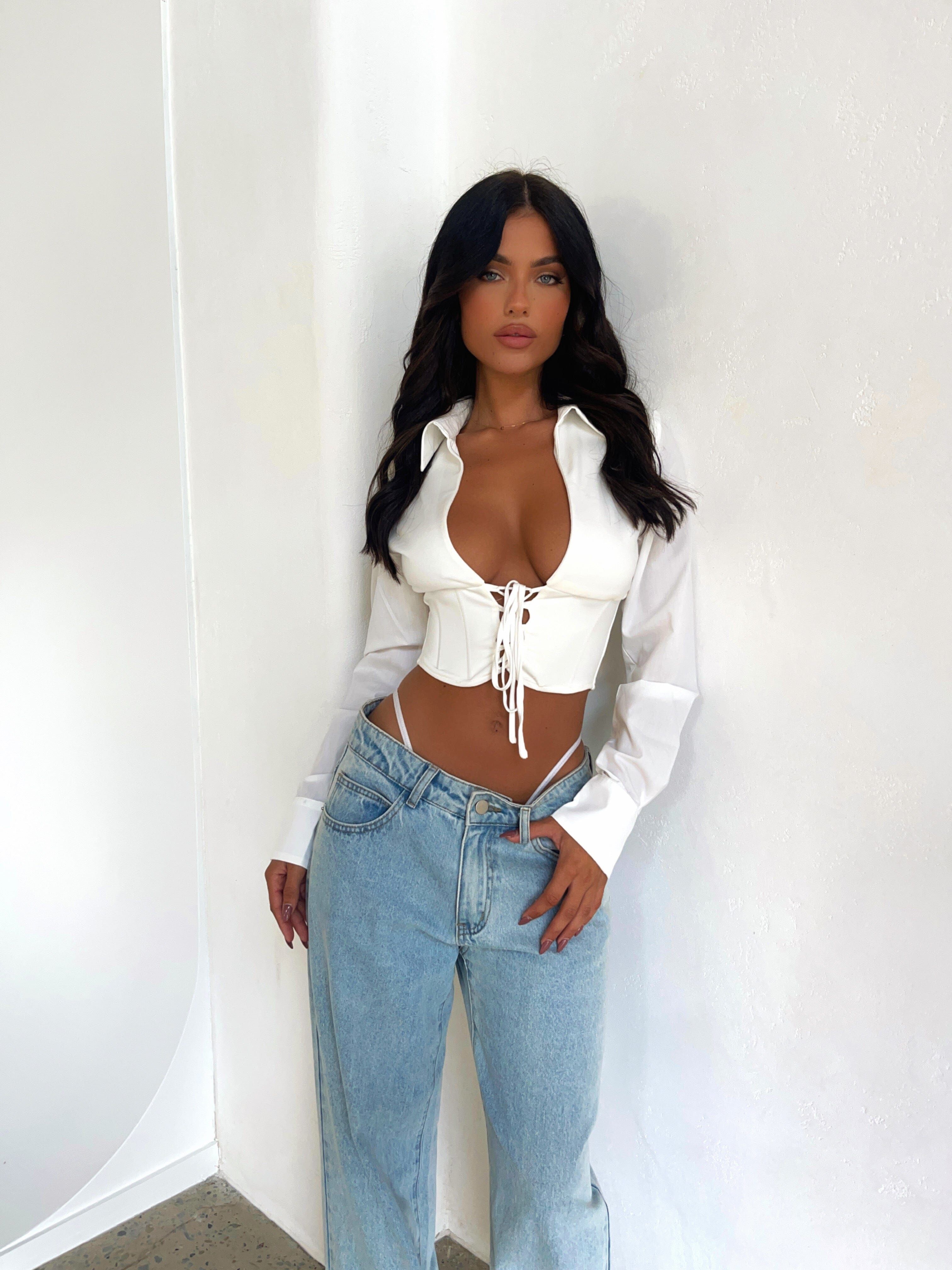 ATLANTIS CROP TOP WHITE - OUTCAST EXCLUSIVES sold by Outcast Clothing