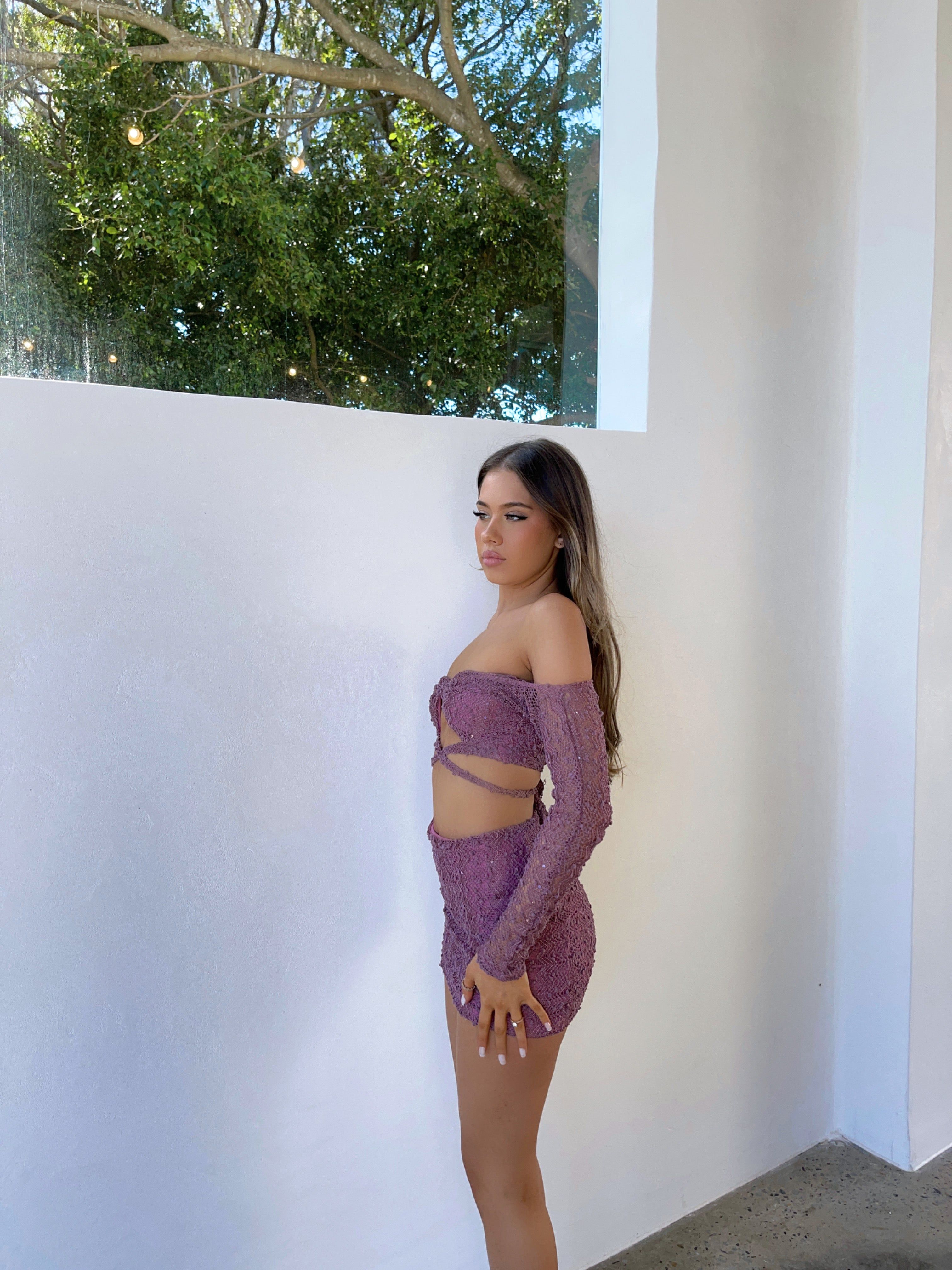 BELLA MINI SKIRT PURPLE - OUTCAST EXCLUSIVES sold by Outcast Clothing product image thumbnail 4