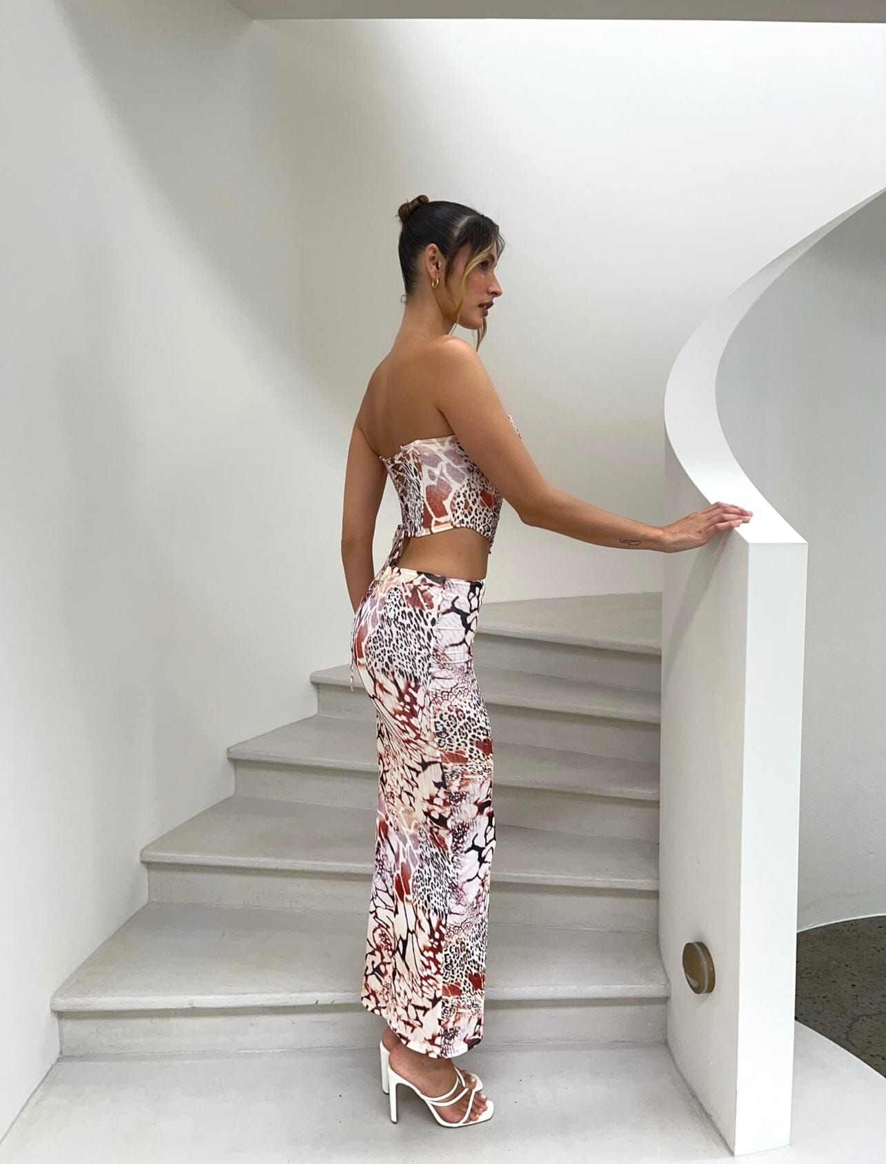 BAYLEE MAXI SKIRT AZULE PRINT sold by Outcast Clothing product image thumbnail 3