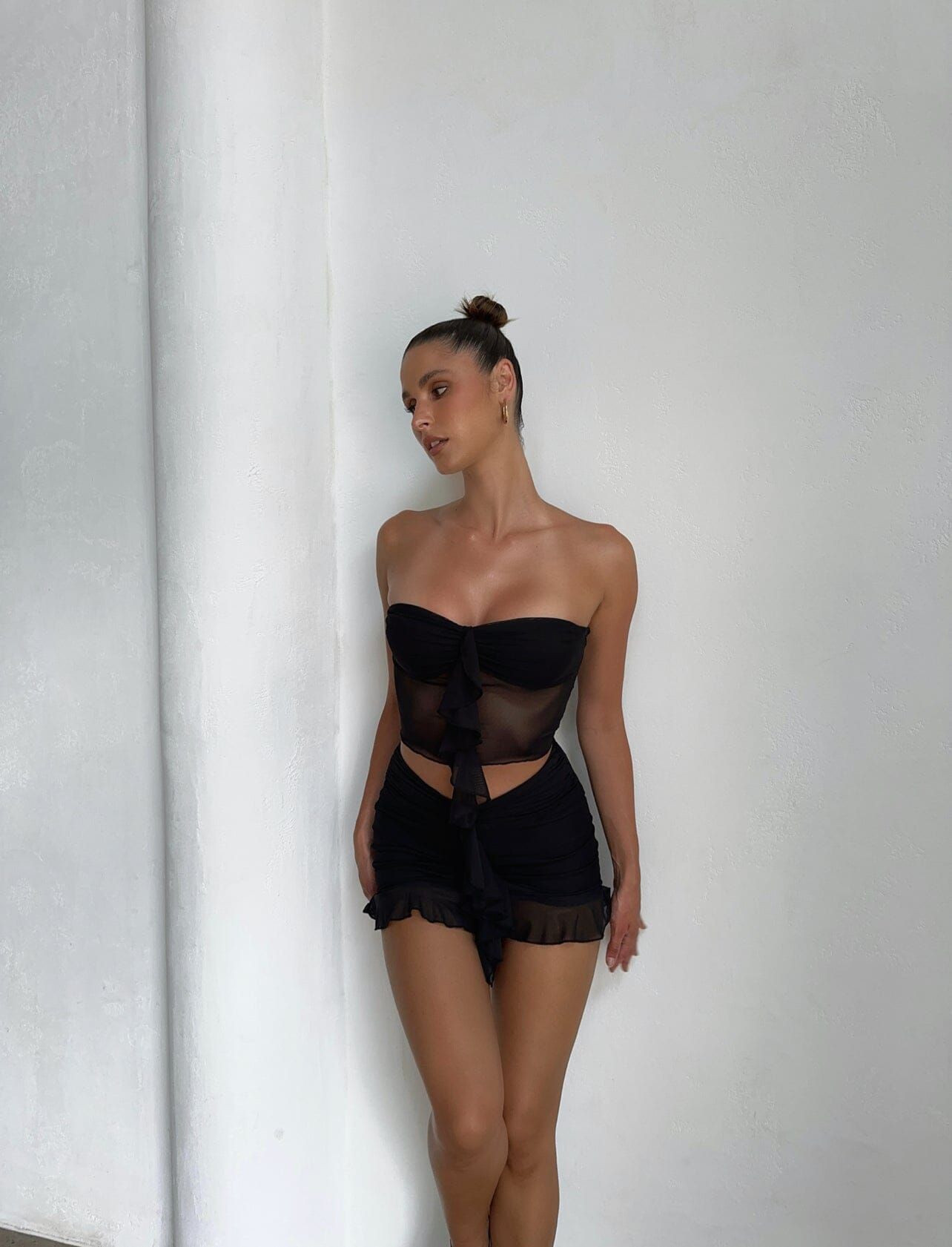 DAISY CROP TOP BLACK - OUTCAST EXCLUSIVES sold by Outcast Clothing product image thumbnail 4