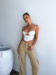 POPPY CROP TOP WHITE - OUTCAST EXCLUSIVES sold by Outcast Clothing