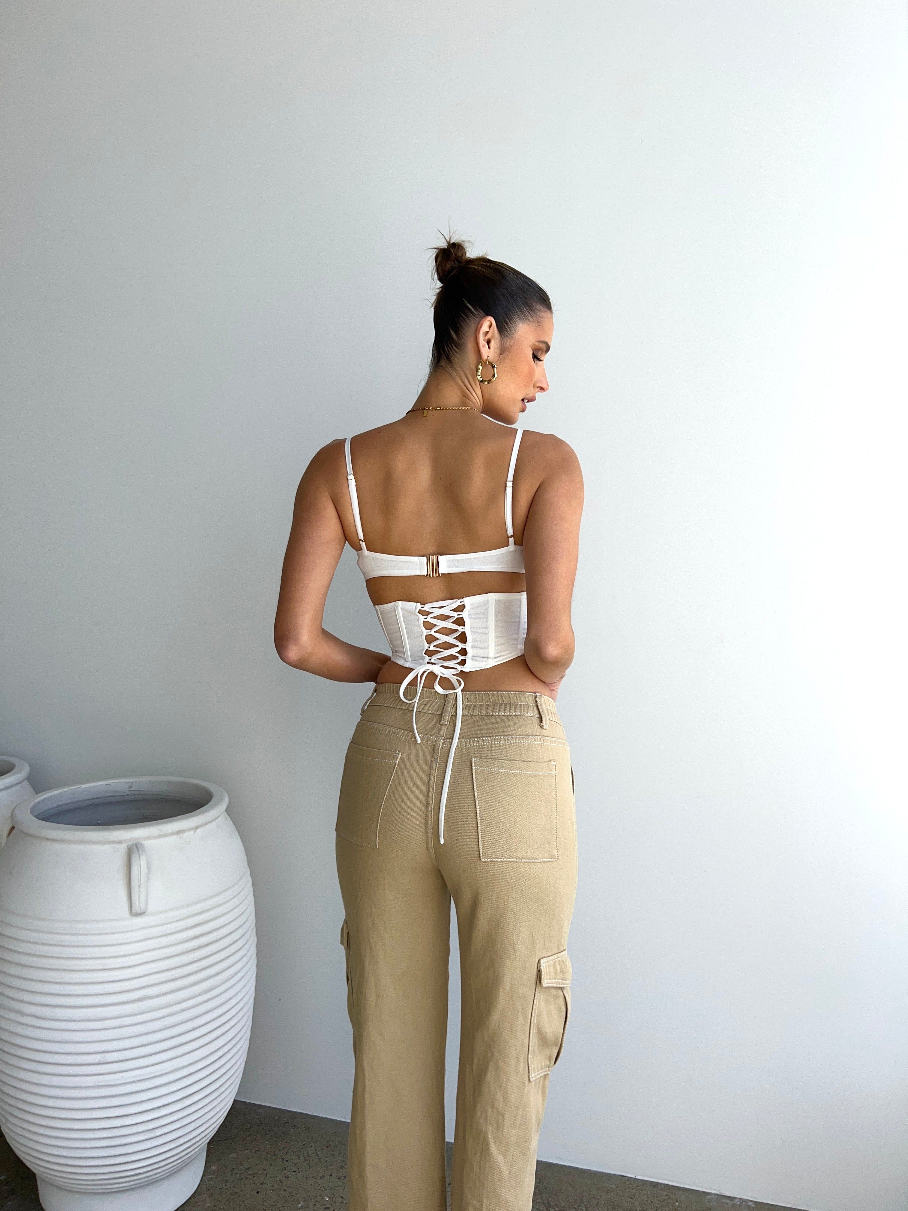 POPPY CROP TOP WHITE - OUTCAST EXCLUSIVES sold by Outcast Clothing product image thumbnail 3