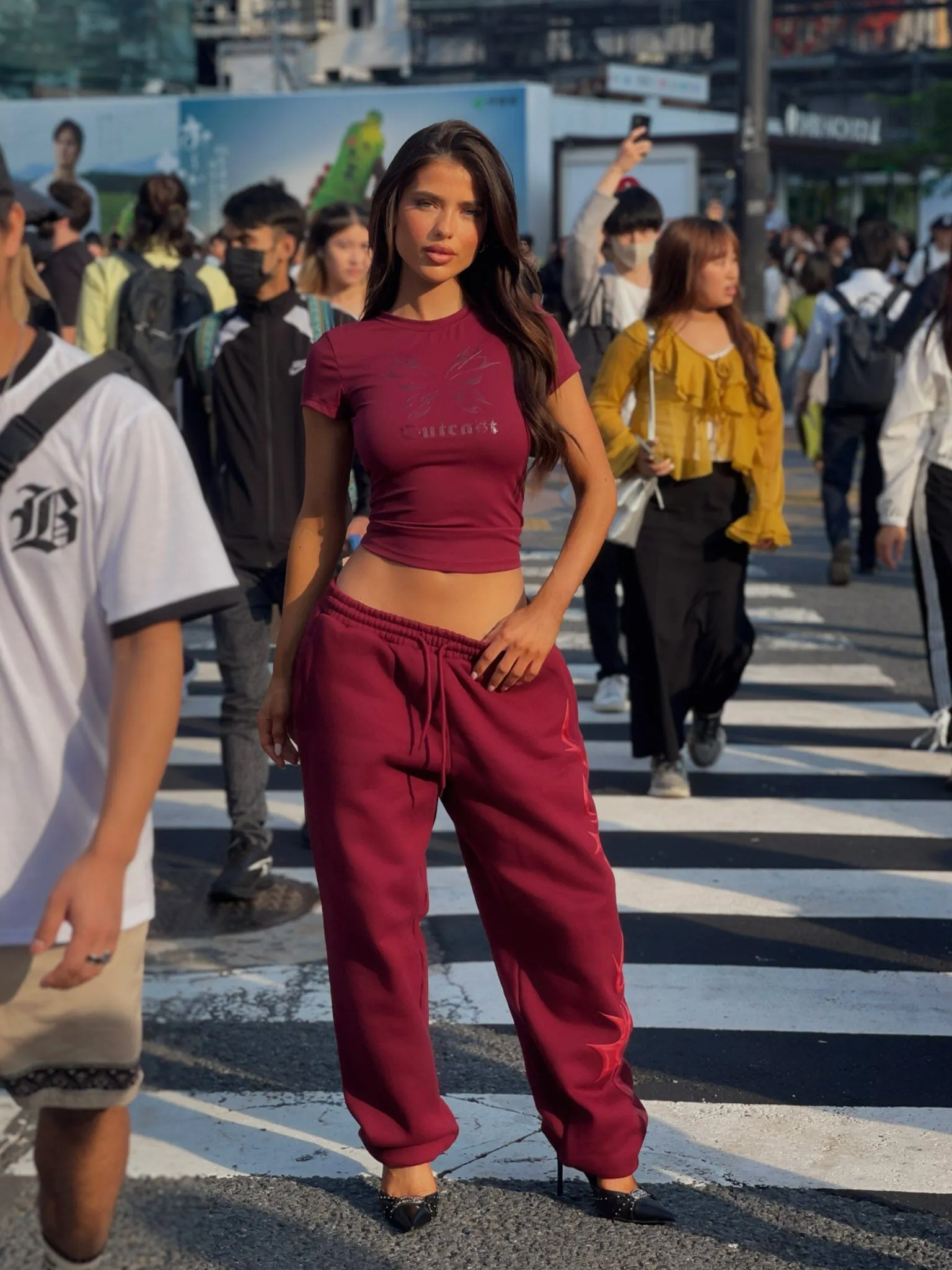 KARINA SWEATPANTS CHERRY sold by Outcast Clothing product image thumbnail 3