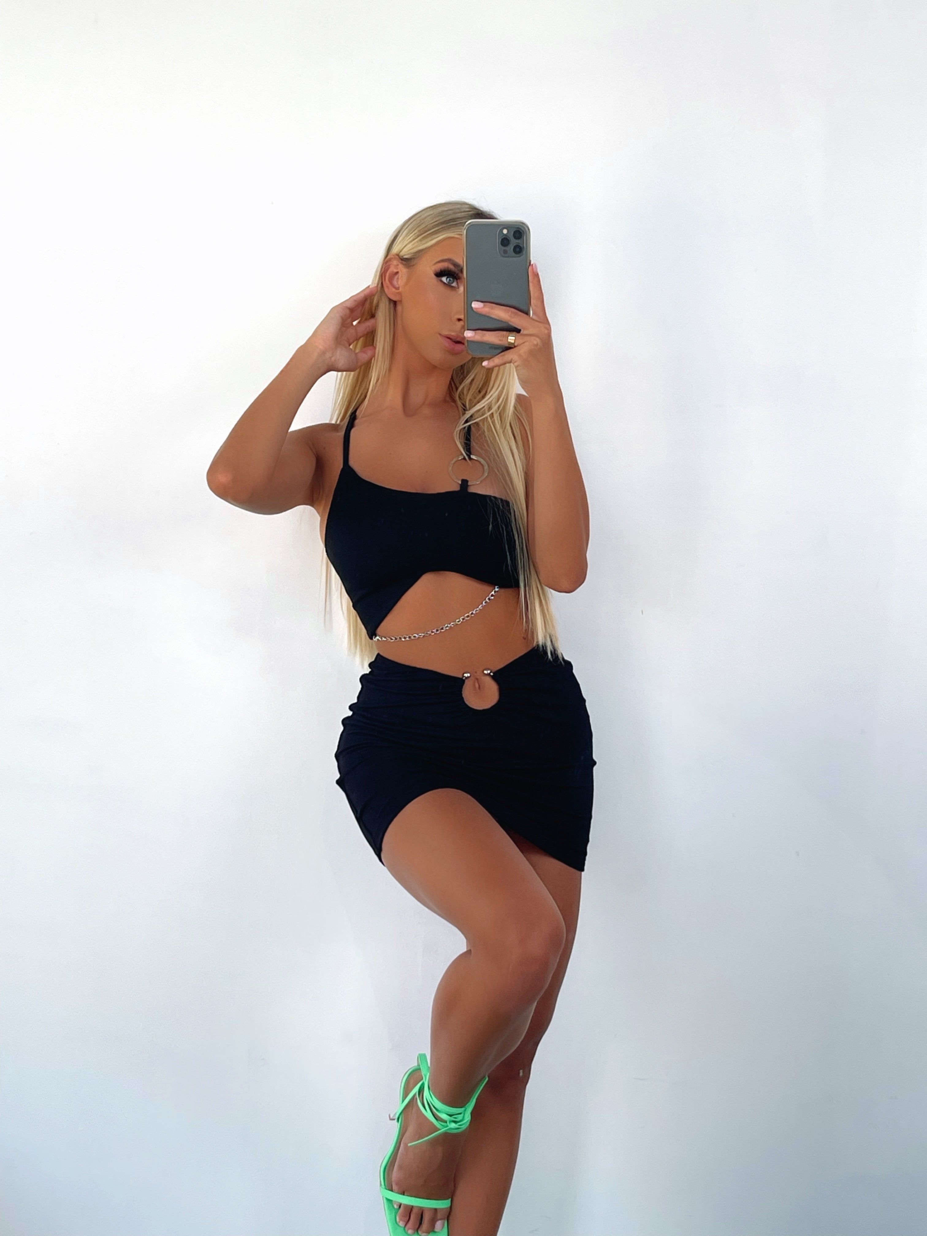 BETHANY CROP TOP BLACK - OUTCAST EXCLUSIVES sold by Outcast Clothing