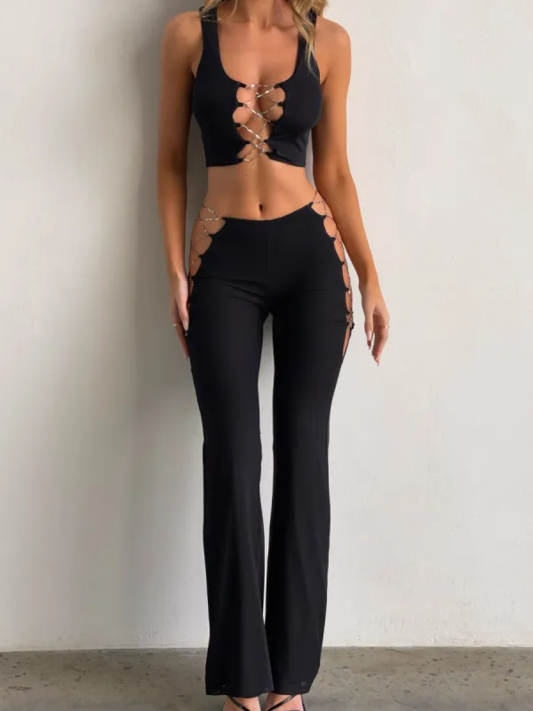 ZAFIRA PANT BLACK sold by Outcast Clothing