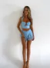 XENIA MINI SKIRT BLUE sold by Outcast Clothing