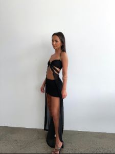 LALANA CROP TOP BLACK - OUTCAST EXCLUSIVES sold by Outcast Clothing