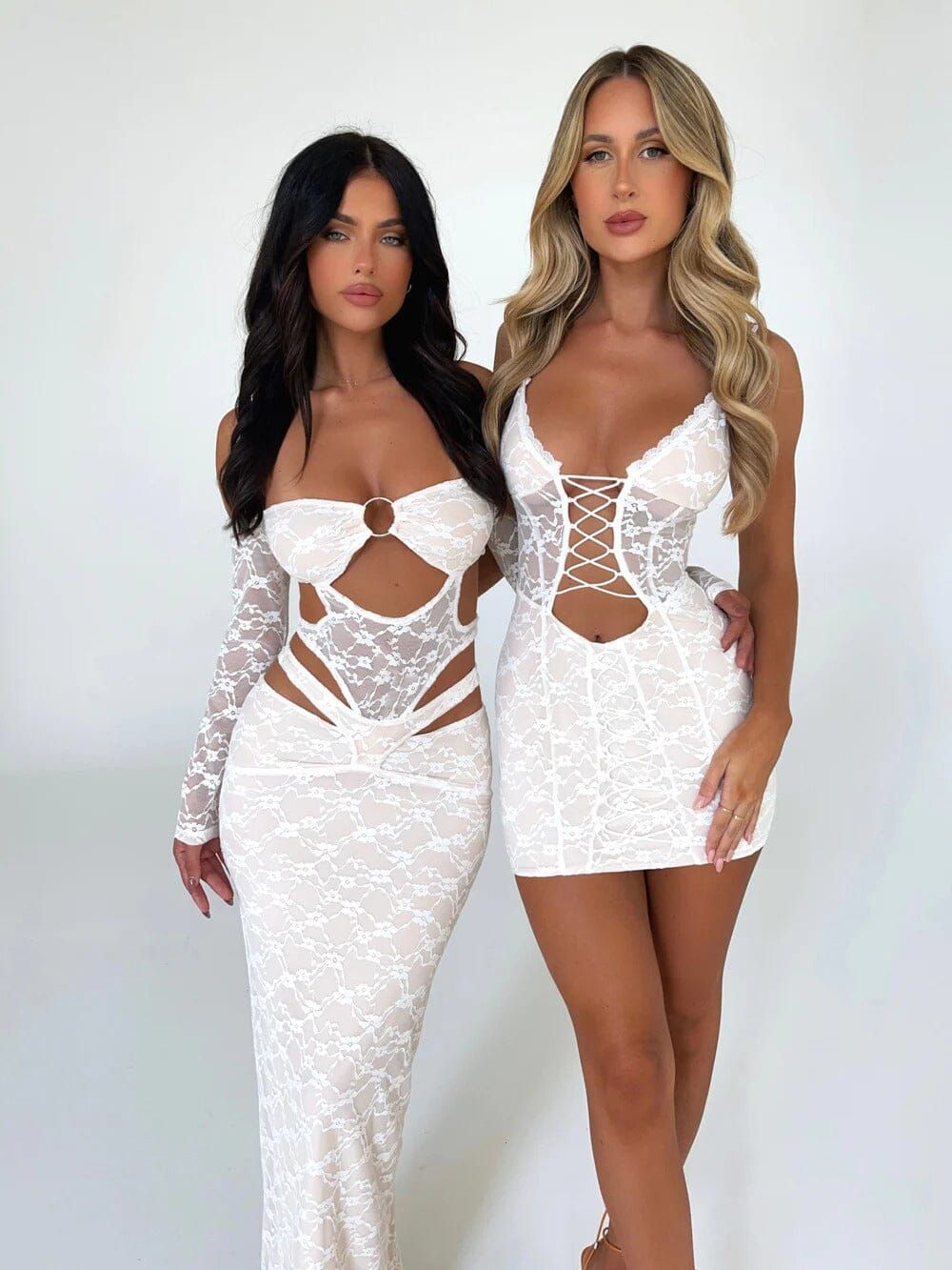 CORA LACE MAXI DRESS WHITE - OUTCAST EXCLUSIVES sold by Outcast Clothing product image thumbnail 4