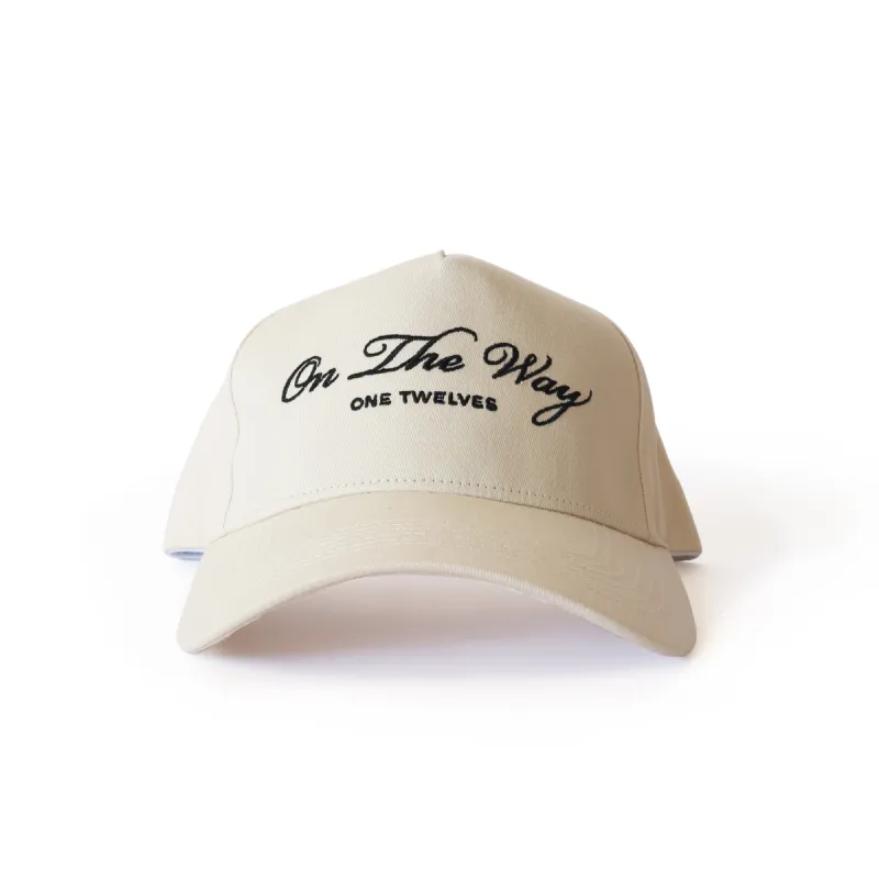 Birch White “On The Way” Canvas Trucker Hat sold by One Twelves