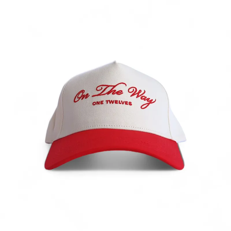 Cherry "On The Way” Canvas Trucker Hat sold by One Twelves