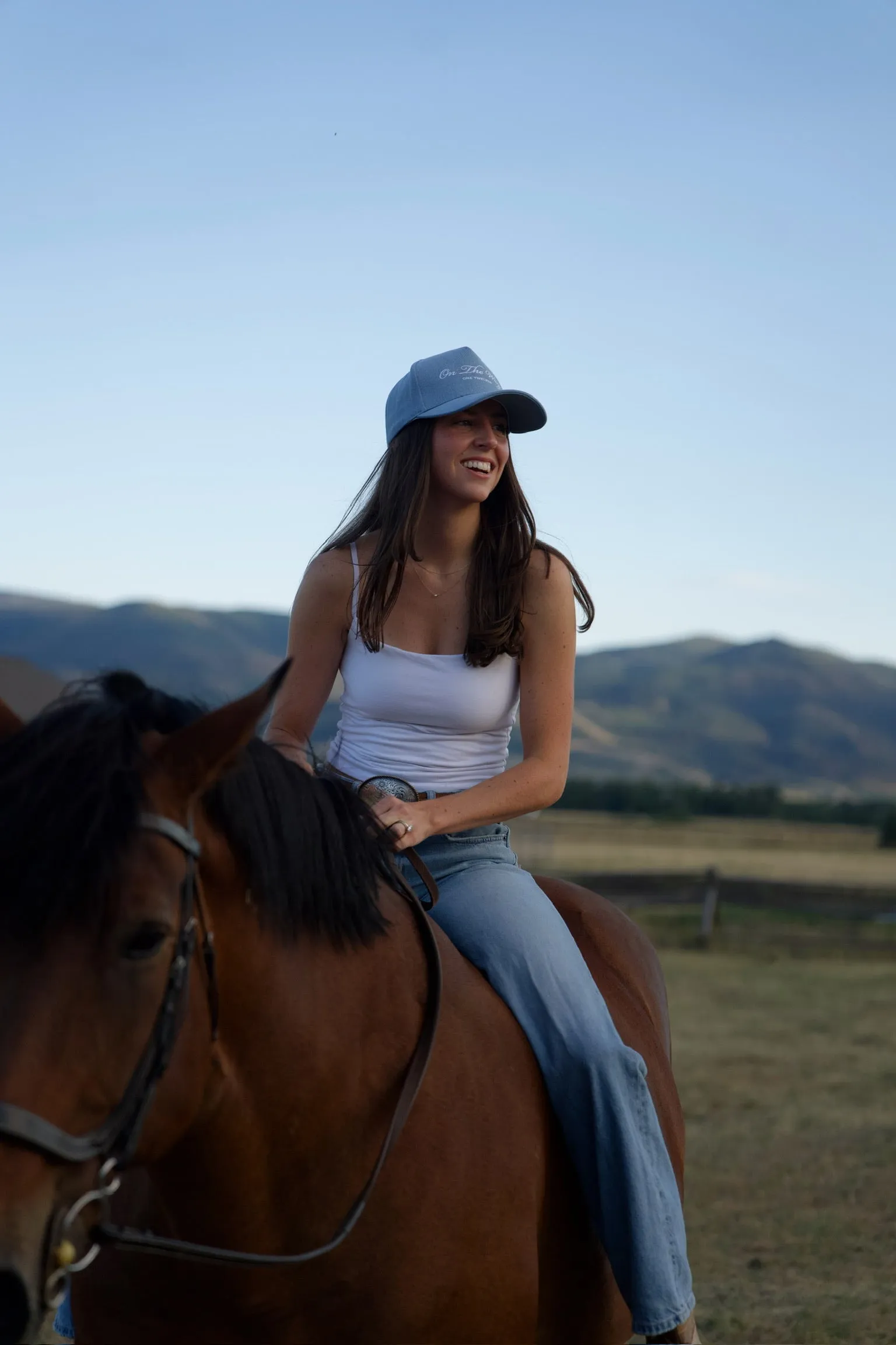 Blue Jean "On The Way" Denim Trucker Hat sold by One Twelves product image thumbnail 2