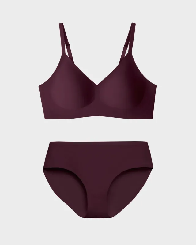 Merlot - Relief Bra & Brief Set sold by EBY