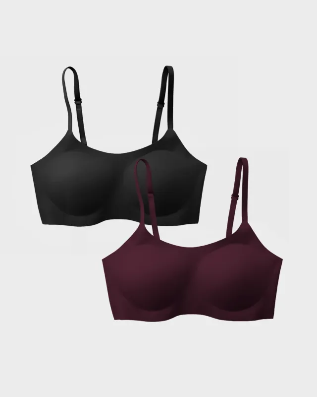 Bralette Support Bundle Black and Merlot sold by EBY