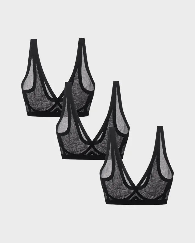Black Sheer Bra 3-Pack sold by EBY
