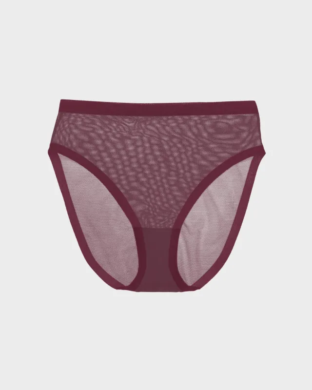 Grape Wine Mesh High Cut High Waisted sold by EBY