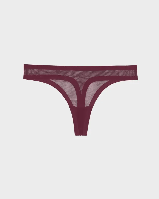 Grape Wine Sheer Thong sold by EBY