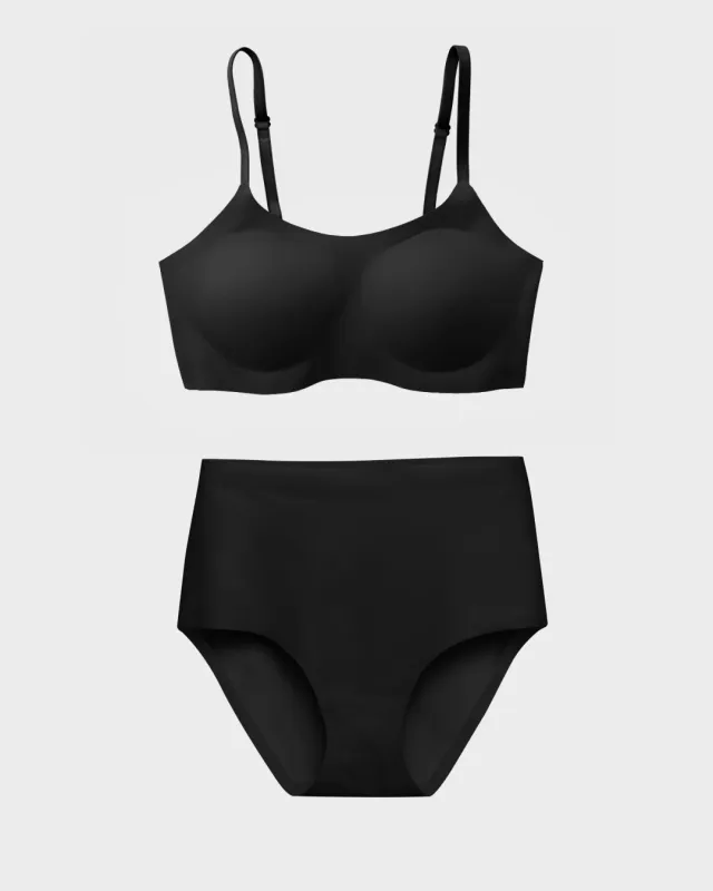Black Support Bra Set sold by EBY