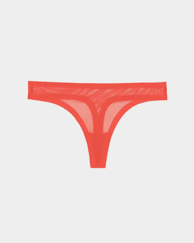 Tangerine Sheer Thong sold by EBY