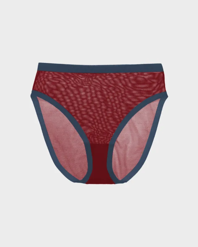 Cabernet Mesh High Cut High Waisted sold by EBY