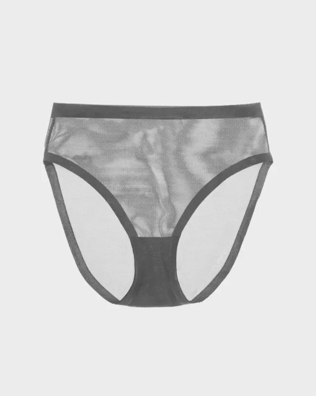 Castor Grey Mesh High Cut High Waisted sold by EBY
