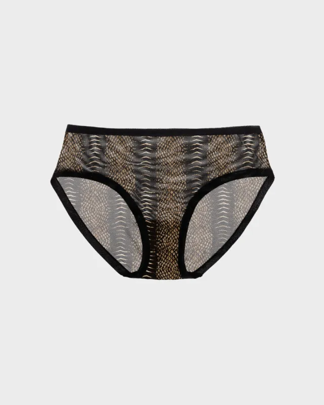 Reptile Stripe Mesh Brief sold by EBY