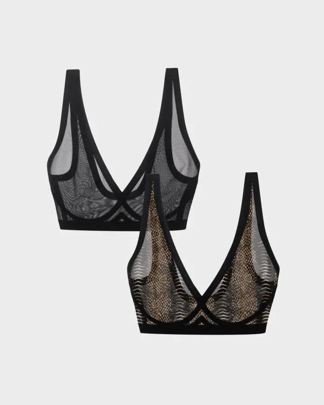 Killer Skin and Black Sheer Bralette Bundle made by EBY