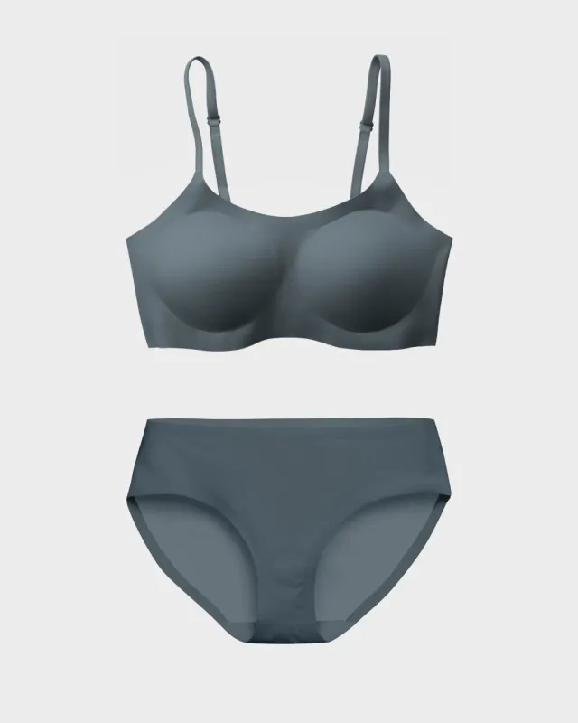 Dark Slate Support Bra Set made by EBY
