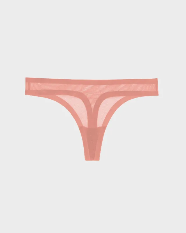 Dusty Rose Sheer Thong made by EBY