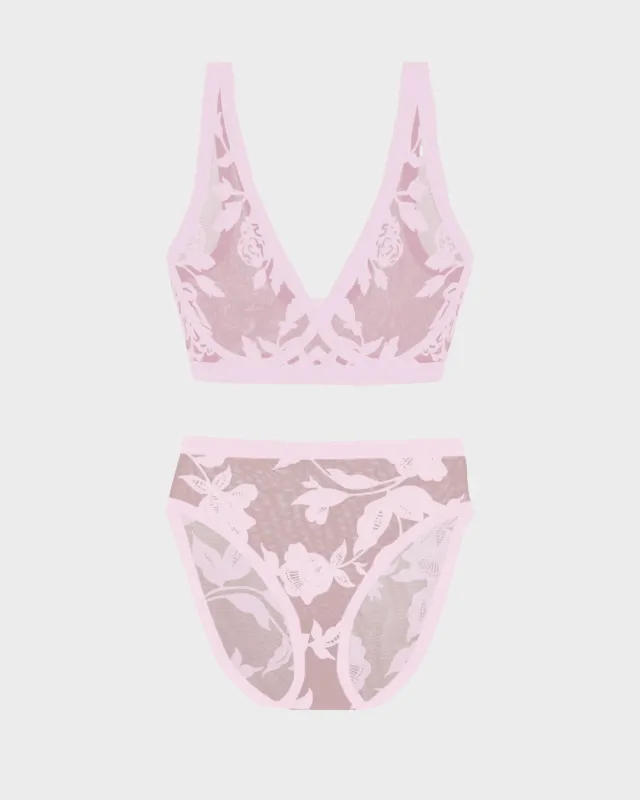 Madam Chic Sheer Bralette and High-Cut Set made by EBY