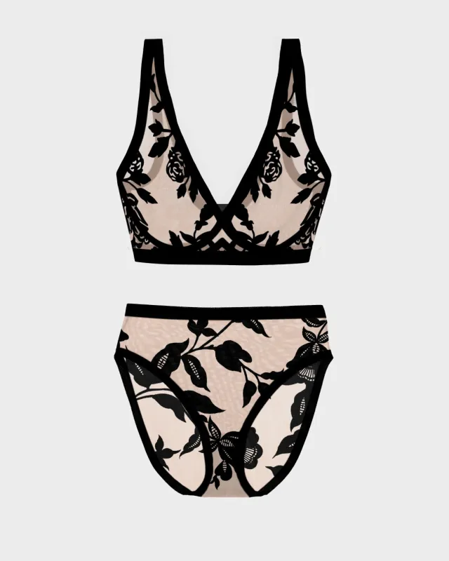 Madam Oh La La Sheer Bralette and High-Cut Set made by EBY