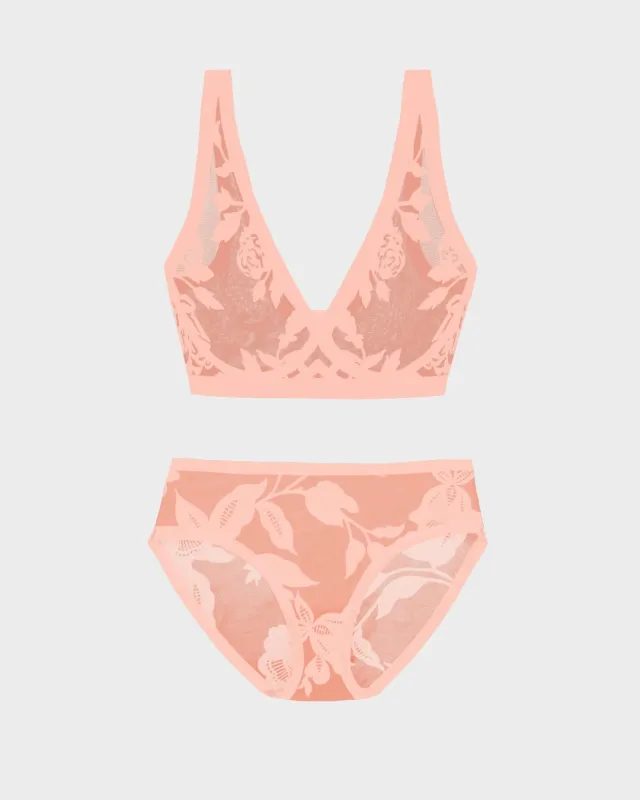 Madam Bisou Sheer Bralette and Brief Set made by EBY