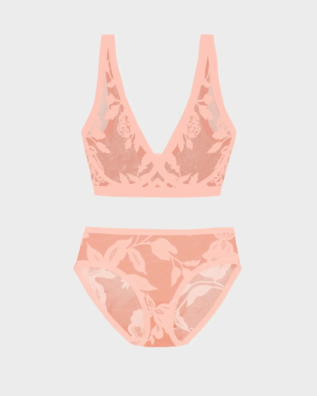 Madam Bisou Sheer Bralette and Brief Set sold by EBY