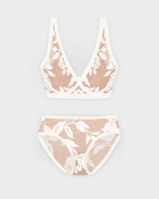 Madam Lux Sheer Bralette and Brief Set made by EBY