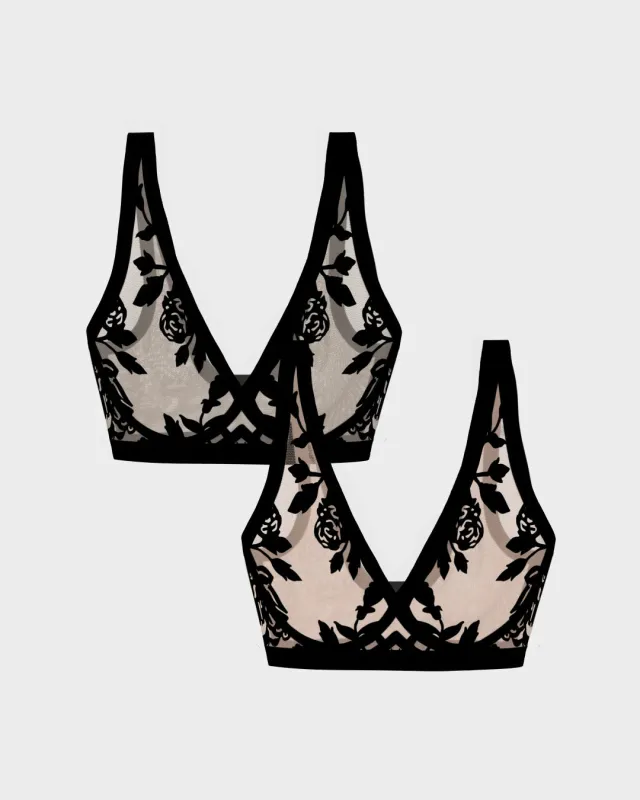 Madam Noir and Madam Oh La La Sheer Bralette Duo made by EBY
