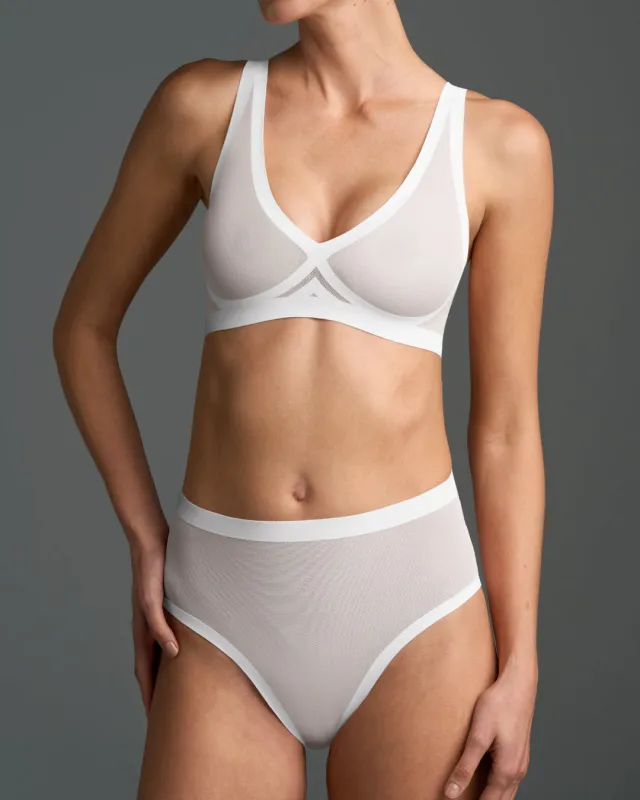 Pearl Sheer Bralette and High-Cut Set made by EBY