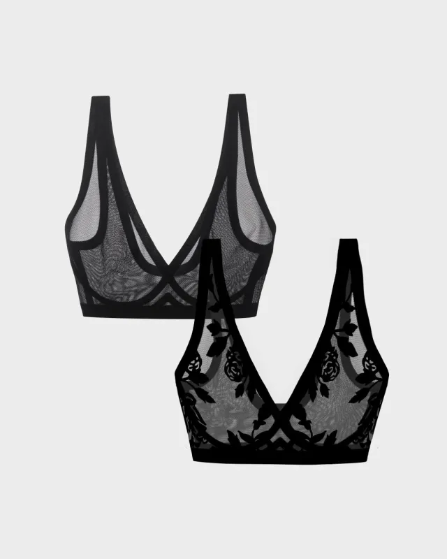 Madam Royale and Black Sheer Bralette Bundle made by EBY