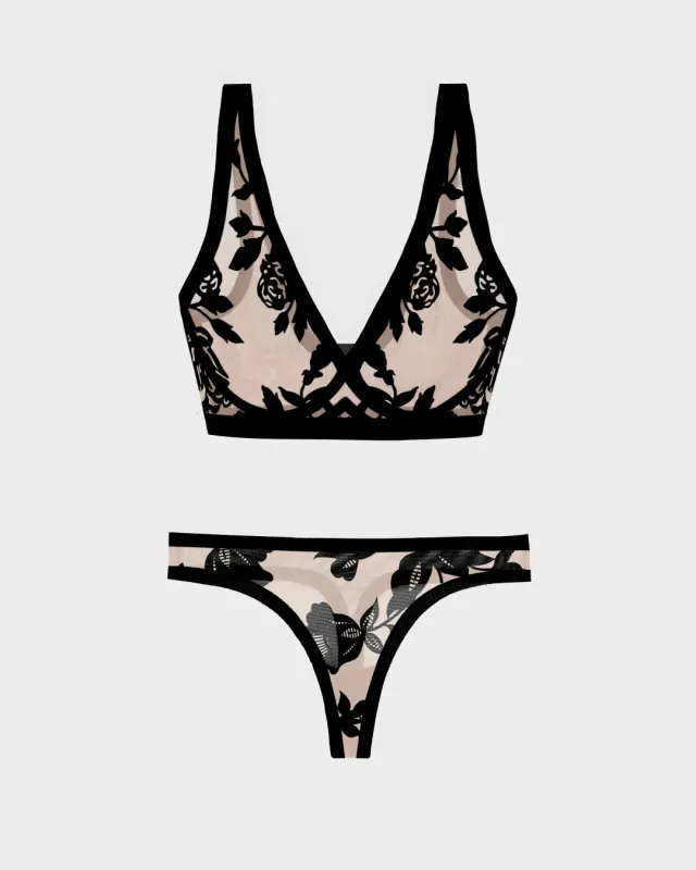 Madam Oh La La Sheer Bralette and Thong Set made by EBY