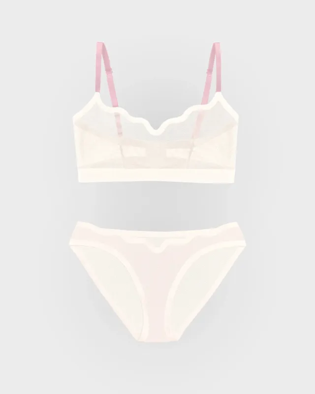 Lucy Bra Marshmallow and Sheer Bikini Marshmallow made by EBY